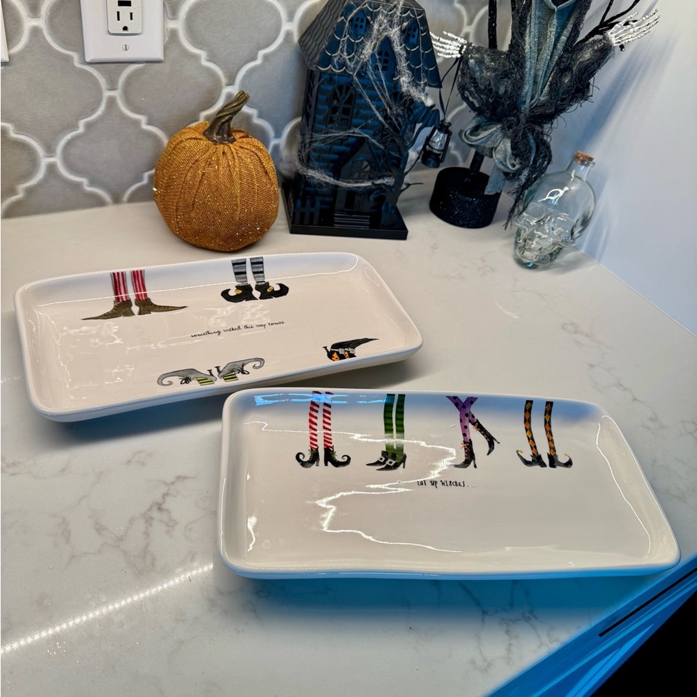 Rae Dunn Witches feet tray platters